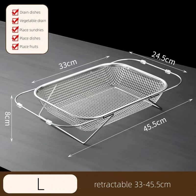 FlexRack™ – Stainless Steel Expandable Drainer Basket