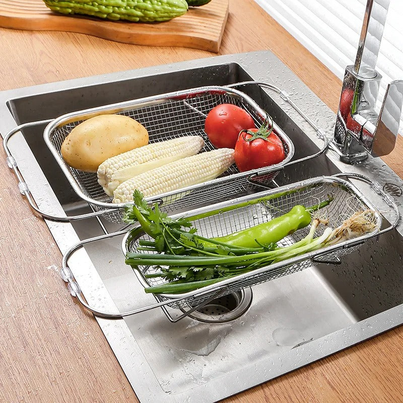 FlexRack™ – Stainless Steel Expandable Drainer Basket