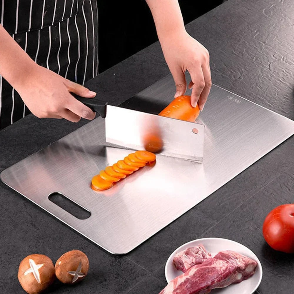 DualSide Steel Board – Chop Clean, Cook Smart