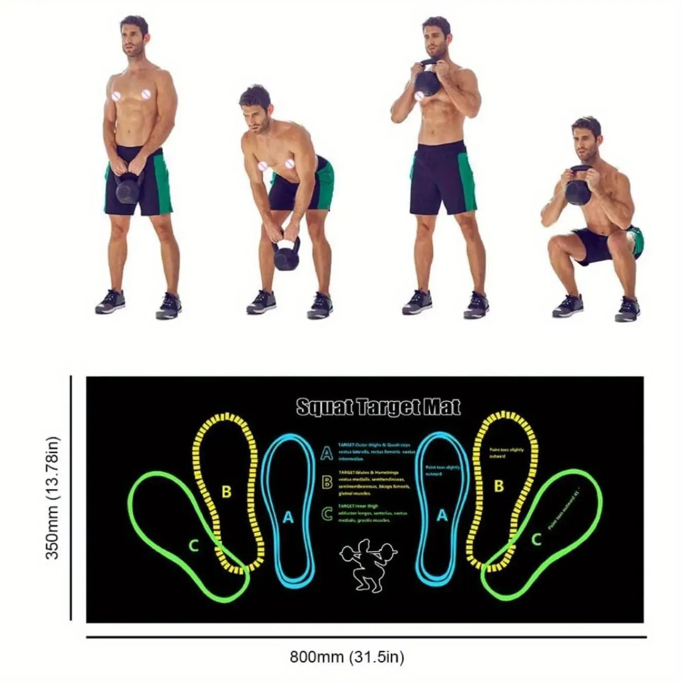 GluteMax™ – Squat & Dumbbell Glute Training Mat