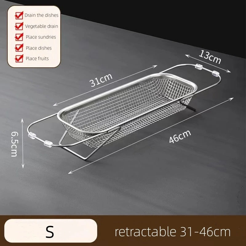 FlexRack™ – Stainless Steel Expandable Drainer Basket